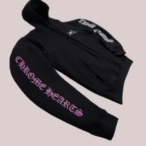 Black Deadly Doll Chrome Hearts Fleece Pullover Hoodie For Sale