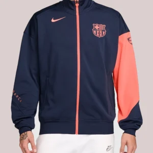 2026 FC Barcelona Unisex Anthem Third Training Jacket in Fleece – Navy