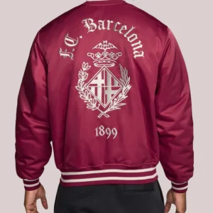 FC Barcelona Red Barca Varsity Jacket