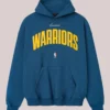 Unisex Golden State Warriors Fear of God x NBA Unisex 90's Oversized Pullover Fleece Hoodie - Blue
