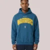Oversized Fear of God x NBA Golden State Warriors 90's Hoodie Blue
