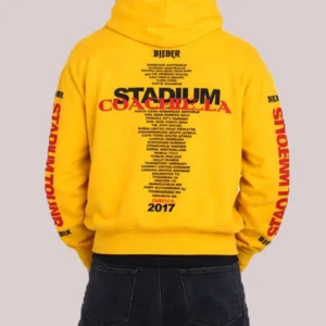 Justin Bieber Coachella SKYLRK Yellow Hoodie