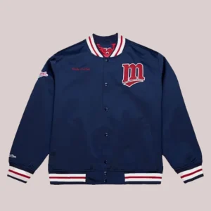 Minnesota Twins Kirby Puckett Player Satin Full-Snap Jacket – Navy Blue