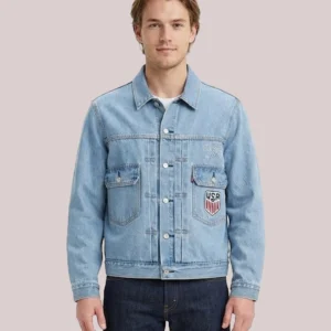 United States x Levi’s Denim Blue U.S. Soccer Jacket For Unisex