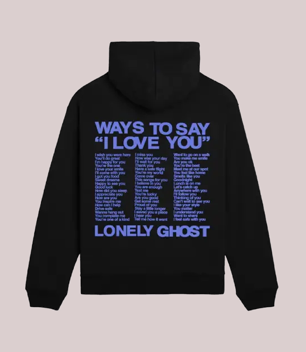 Lonely Ghost I Love You Say It Back Hoodie Black