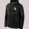 Los Angeles Dodgers Tech Fleece Windrunner Hoodie Jacket Black