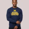 Michigan Wolverines 2026 NCAA Basketball National Champions Sweatshirt Navy