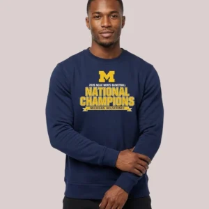 Michigan Wolverines 2026 NCAA Basketball National Champions Sweatshirt Navy