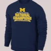 Michigan Wolverines 2026 NCAA Men's Basketball National Champions Bracket Sweatshirt - Navy