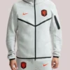 Netherlands National Team Nike 2026 Tech Fleece Windrunner Raglan Full-Zip Hoodie - Gray