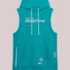Miami Dolphins Nike Sideline Dri-FIT Sleeveless Hoodie Aqua