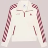 Sporty & Rich x adidas Quarter Zip Track Jacket Cream
