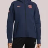 Nike Barça Tech Fleece Zip-up Blue Hoodie Jacket