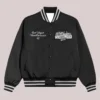 WWE WrestleMania 42 Las Vegas Black Satin Bomber Jacket