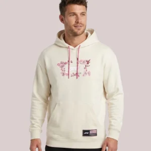 Men And Women Formula 1 Cherry Bloom Fleece Beige Hoodie For Sale