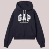 Gap × Victoria Beckham French Terry Pullover Navy Fleece Hoodie