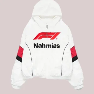Men And Women Nahmias x F1 Unisex Warm Up Full-Zip Race Jacket – White