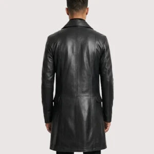 Men's Black Leather Coat