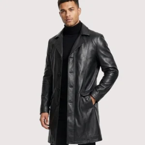 American Clothin Men’s Leather Coat Black