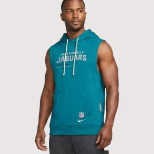 Unisex Jacksonville Jaguars Nike Sideline Standard Issue Dri-FIT Sleeveless Hoodie